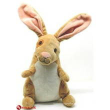 EN71&ASTM standard brown velveteen rabbit plush toy